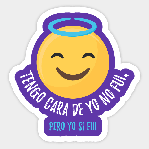 Tengo Cara de yo no fui, Pero yo si fui - cute angel emoji design Sticker by verde